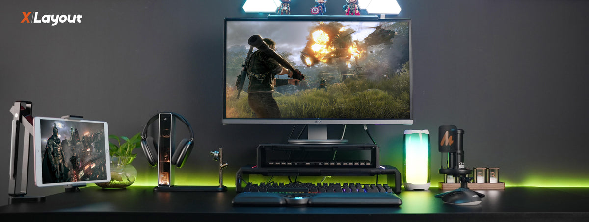 Improve Home Office ＆ Gaming Desk Setup | Xlayout Desk Accessories ...