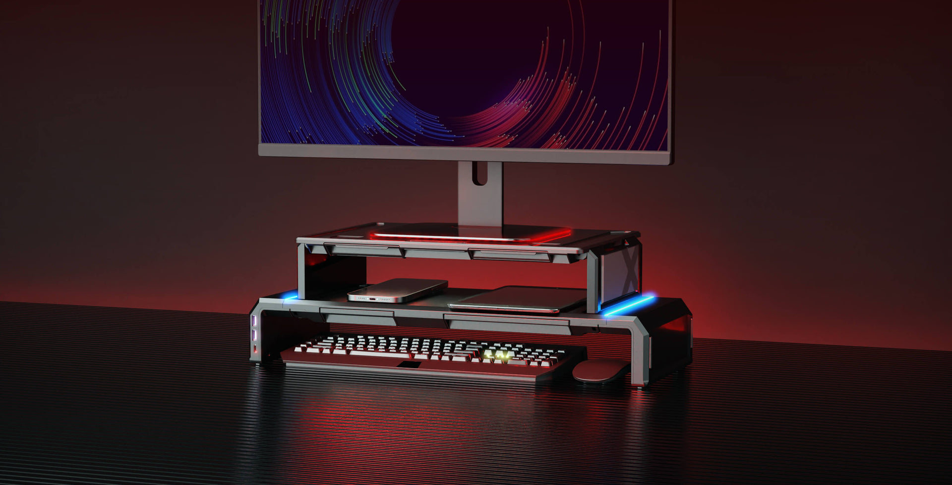 X Layout Improve Home Office & Gaming Desk Setup | Xlayout Desk Accessories ...