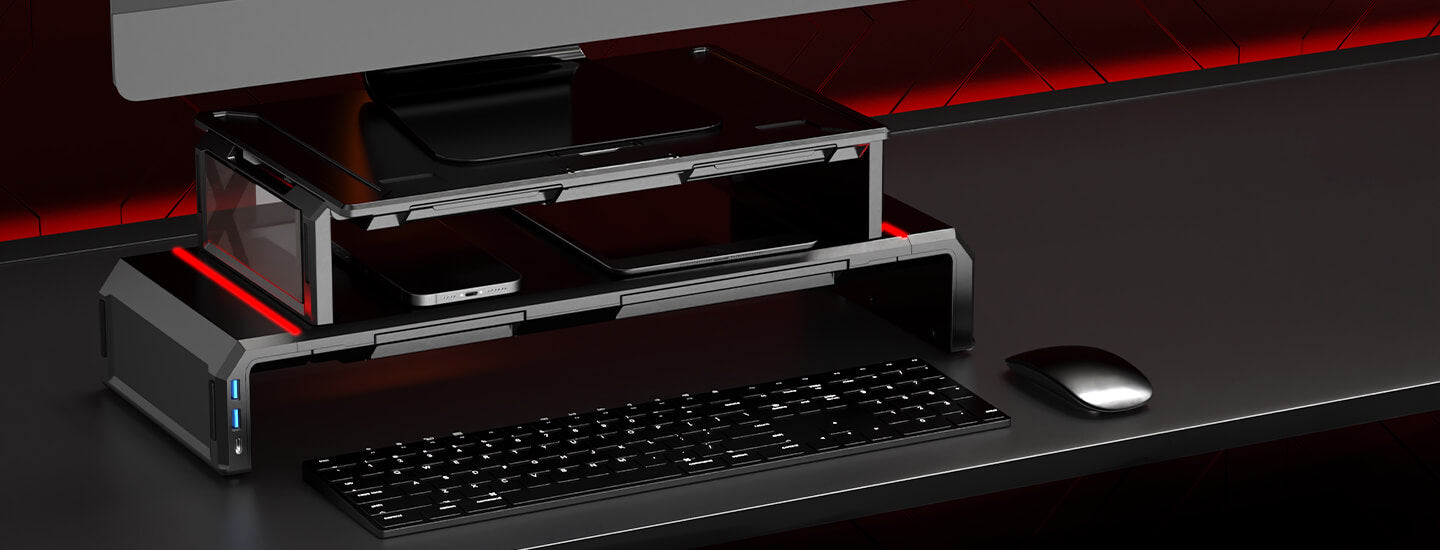 X Layout Improve Home Office & Gaming Desk Setup | Xlayout Desk Accessories ...